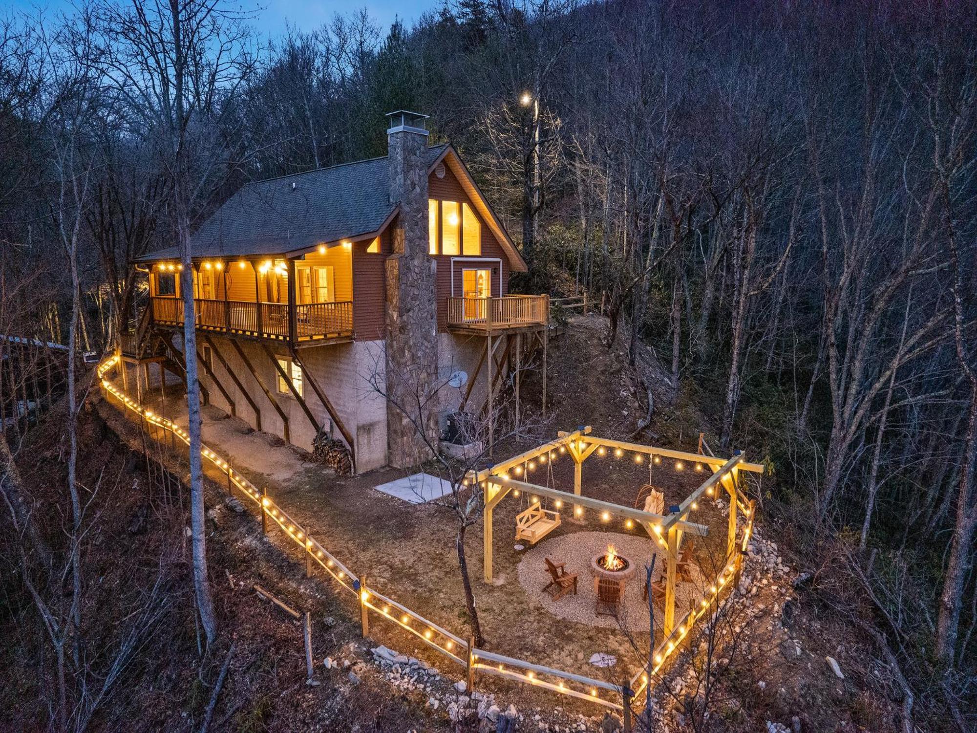 Maggie Valley Cabin With Beautiful Mountain Views, Hottub, Pet Friendly, Gameroom, Fireplace Esterno foto